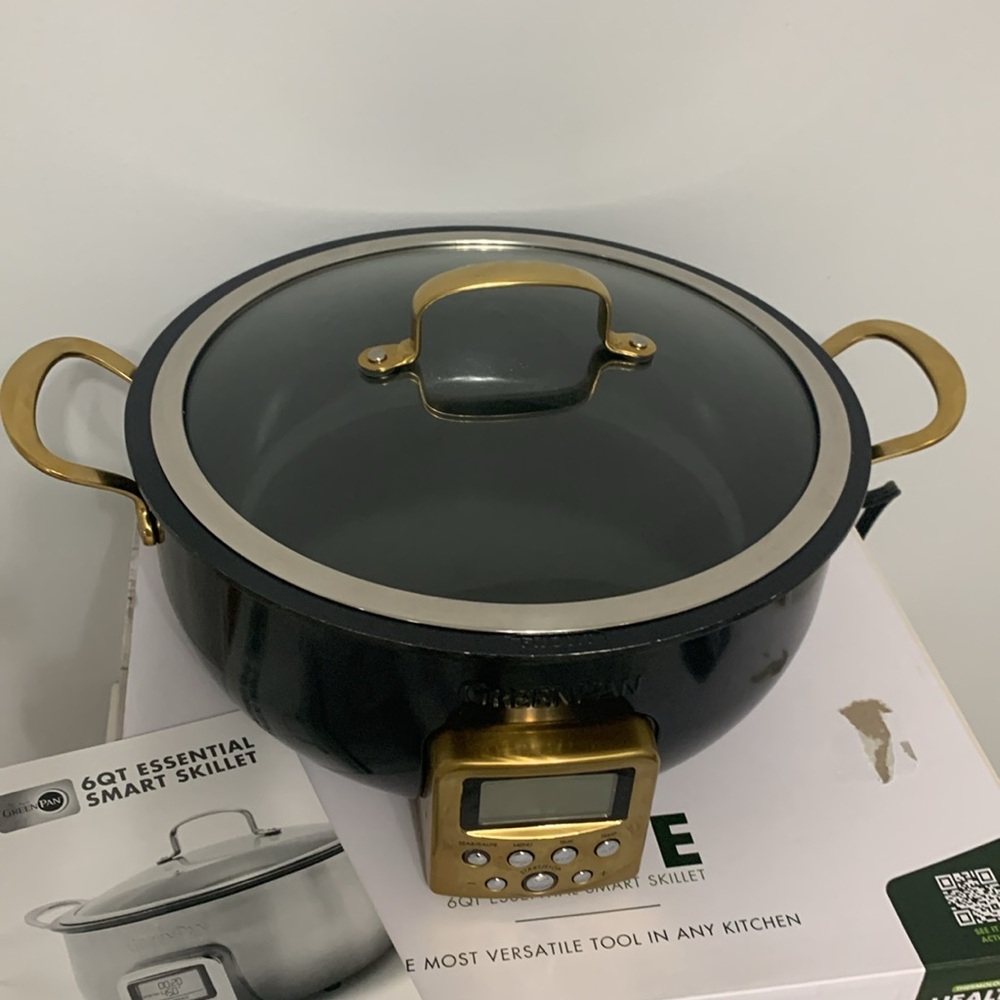 GREENPAN 6Qt Elite Ceramic Nonstick Smart Skillet - Picture 4 of 6